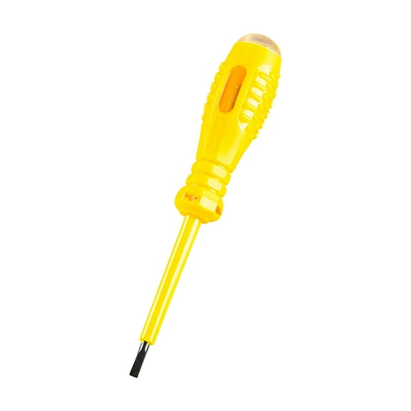 A 2 In 1 High Torque Magnetic Screwdriver Electricity Detector Voltage Tester Screwdriver Set Non Contact Voltage Tester Ac Dc Detection Safety Tool Yellow Flat