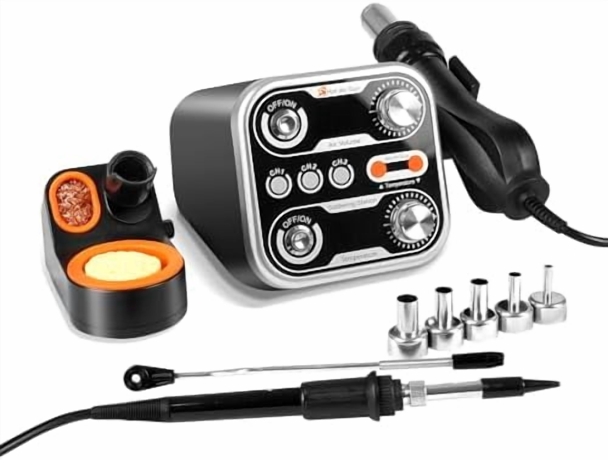 Electronic Rework Table 2 in 1 Hot Air Rework & Soldering Station, 760W High Power, Digital LED ...