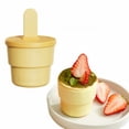 thumbnail image 1 of 2 In 1 Ice Containers For Homemade Ice Ice Storage Containers Set For Freezer Reusable Ice Containers With Silicone Lid Leak Ice Containers/ Ice Cream Frozen Ice Cubes Sorbet Silicone Ice Box Yellow, 1 of 9