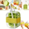 thumbnail image 1 of 2 in 1 Ice Cube Bottle, Kettle-Shaped Press Ice Tray – Easy Release & Large Capacity, Touch Free Sealed with Lid, Effortless Ice Release, Ideal for Coffee, Juice & All Beverages (800ml), 1 of 8