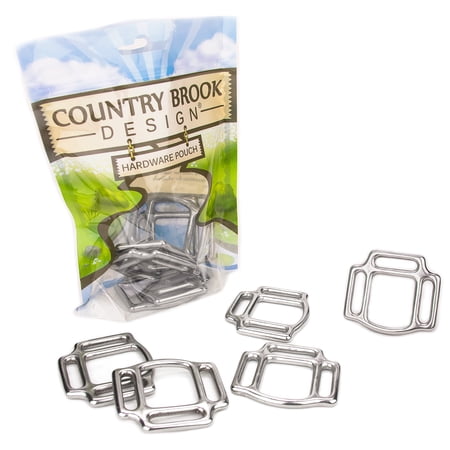 2 - Country Brook Design® 1 inch Stainless Steel 3-Sided Horse Halter Squares