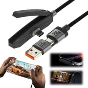 2 in 1 Invisible Holder Charger Cable,240W Charging Cable with Built-in Phone Stand, Sideways Right Angle Fast Charge Cord, Braided Invisible Holder for Smartphones Tablets Laptops