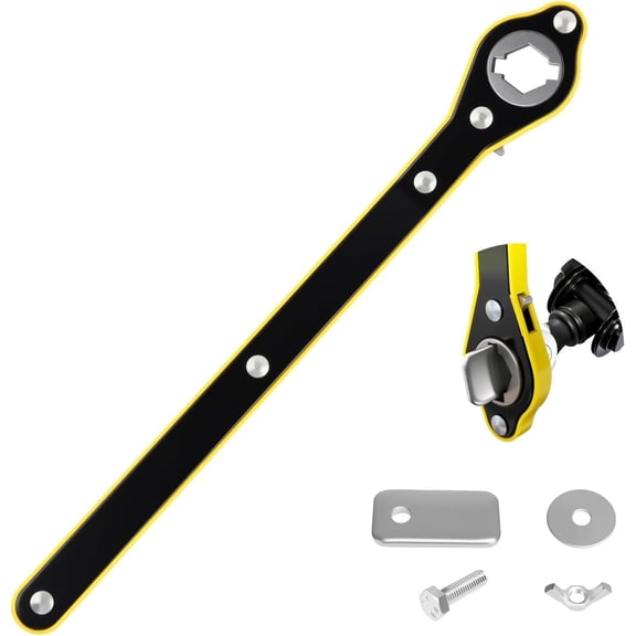 2 in 1 Jack Ratchet Wrench with Hexagonal & ,Labor-Saving 360? Swivel Scissor Jack Handle with Handle,Portable Tire Wheel Lug Wrench Automotive Tools