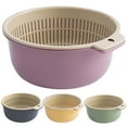 Tropical Leaf 2in1 Kitchen Colander Set, DoubleLayer Food Drainer
