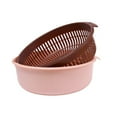 thumbnail image 1 of 2 in 1 Kitchen Colander Set with Bowl Strainer ,BPA Free Plastic Fruits and Vegetable Washing Basket,Dishwasher Friendly Double Layered Drain Basin,for Pasta Salad Berry Cleaning Mixing, 1 of 5