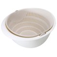 thumbnail image 1 of 2 In 1 Kitchen Colander Set with Bowl Strainer, Plastic Fruit Vegetable Colander Double Layer Washing Basket, BPA Free, Space Saving, for Home Cooking Families Meal Preparation Kitchen, 1 of 9