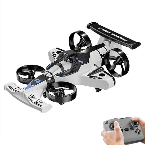 2 In 1 Land Quadcopter Drift Toy Car Fixed Wing Uav, Remote Control Drone Vehicle With 4-Blade Propellers, Rechargeable Battery & Charging Cable, Designed For Kids And Beginners