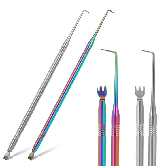 2 in 1 Lash AIF9 Lift Tool,2 Pieces Stainless Steel Lash Lift and Tint Kit Professional Lash Lift Supplies Metal Lash Lift Rods Eyelash Separator Tool with Separating Comb