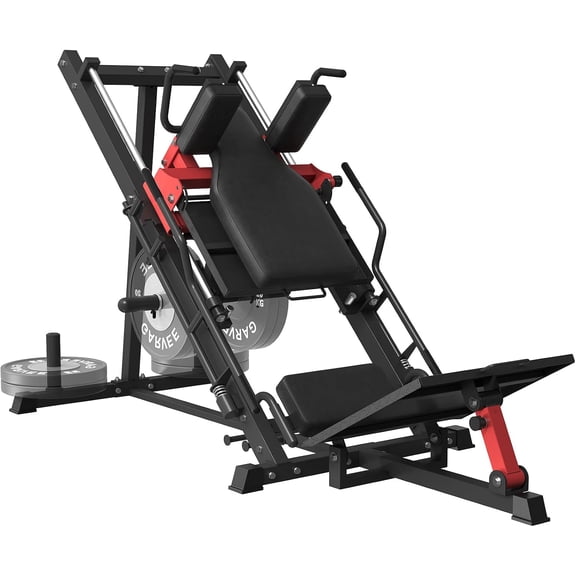 2 in 1 Leg Press Hack Squat Machine for Home Gym | 1500LBS Weight Capacity Strength Trainer with Linear Bearings & Band Pegs, Professional Lower Body Machine for Quads, Glutes