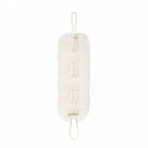 2 in 1 Loofah Sponge, Mesh Shower Puff, Exfoliating Loofah Back Scrubber, Long Stretch Sponge with Rope Handles, Shower for Men and Women Bath Sponge, Beige, 19.29x5.51"
