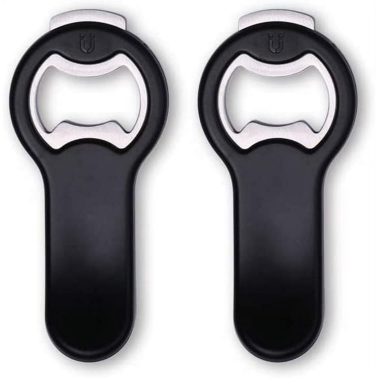 3 Pieces Magnetic Bottle Openers Can Opener Classic Beer Opener Stainless Steel Small Bottle Opener Can Tapper with Magnet for Camping and Traveling (