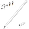 thumbnail image 1 of 2 in 1 Magnetic Disc Stylus Pens for Ipad /Touch Screen Pens for Apple iPhone/Ipad Pro/Mini/Air/Android/Microsoft/Surface and Other Touch Screens Bundle with 5 Replacement Tips-White, 1 of 7