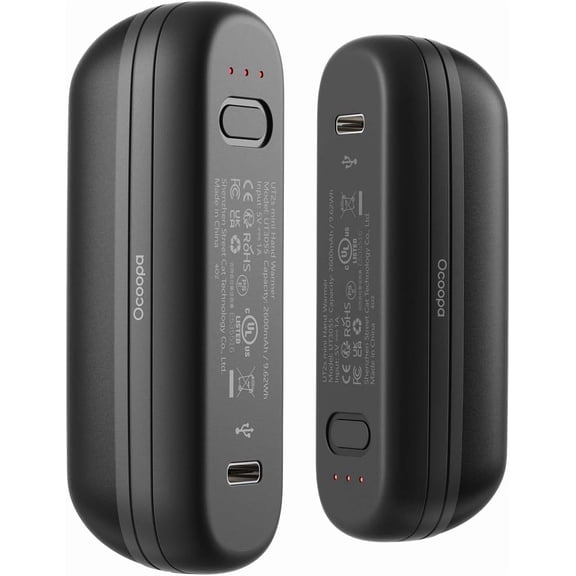 2 in 1 Magnetic Rechargeable Hand Warmers, UT2s Mini Electric Handwarmers 2 Pack, Split USB-C, Reusable Portable Pocket Heater, Raynauds, Golf, Christmas, Tech Gifts for Women Men