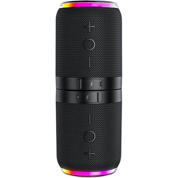 2 in 1 Magnetic Splittable Bluetooth Speaker, Dual Surround Stereo Sound Split System, Portable Wireless Bluetooth Speaker with TF Card Slot, for Home, Outdoor, Travel (Black)