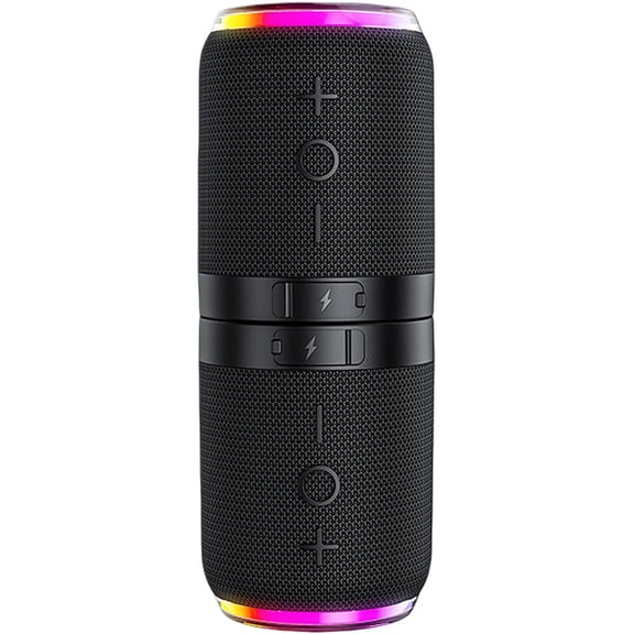 2 in 1 Magnetic Splittable Bluetooth Speaker, Splits into Two Separate Speakers for Stereo Sound or Combines into One, Individual or Shared Use, Bluetooth 5.3, Portable for Home Office Travel (Black)