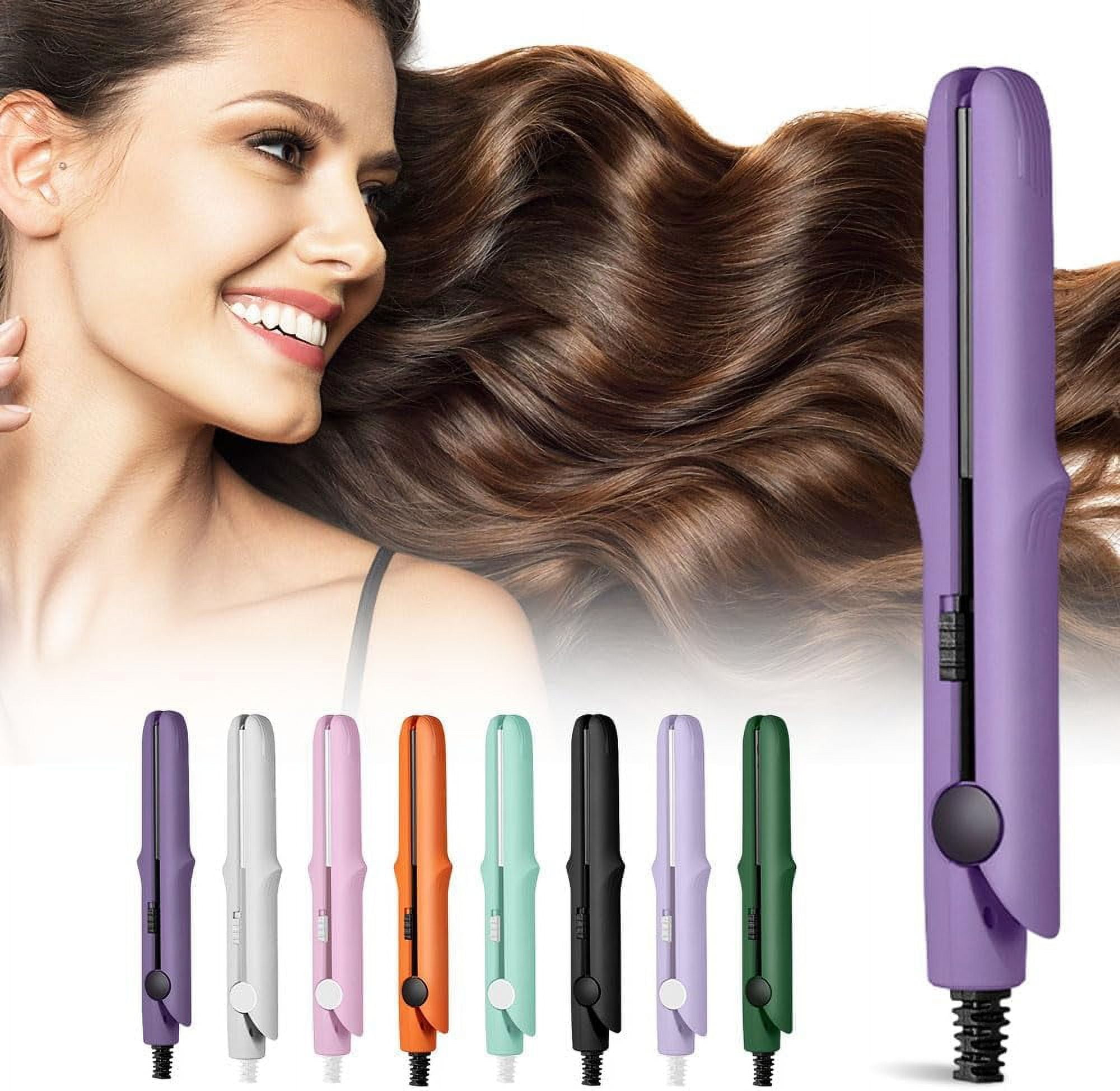 Mini Curling Set 2 in 1 Mini Dual Purpose Curling Iron, 2025 Upgraded Mini Curling Wand ...