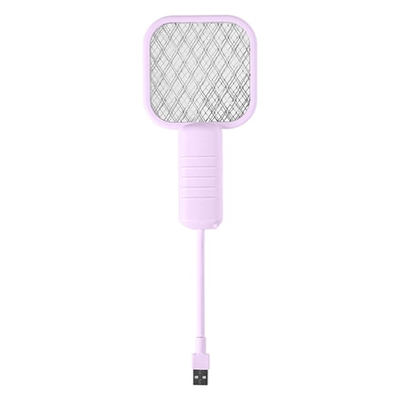 2 In 1 Mini Electric Mosquito Swatter,Plug-and-Play USB Mosquito Attracting Lamp 360° Bendable Light 5 Layer Grid Portable Electric Bug Zapper for Indoor Outdoor Camping