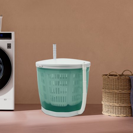 2 in 1 Mini Manual Washing Machine and Dehydrator Combo Hand Crank Clothes Washer and Spin Dryer Non Electric Laundry Machine Dryer Spinner Compact Clothing Spinner Dehydrates Weighing up to 4.41 lbs