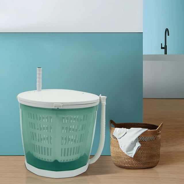 2 in 1 Mini Manual Washing Machine and Dehydrator Combo Hand Crank