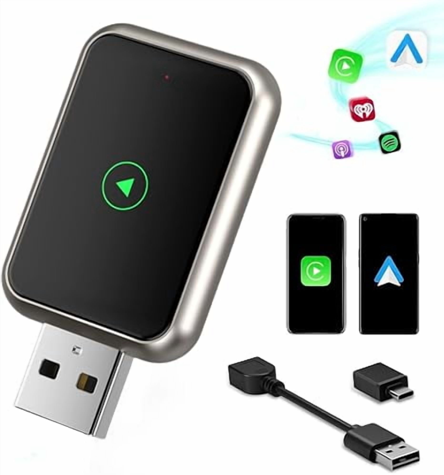 2 in 1 Mini Wireless CarPlay & Android Auto Wireless Adapter - Wireless ...