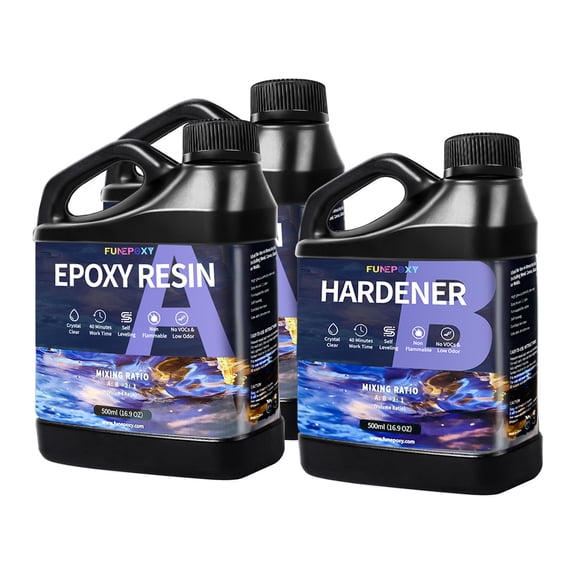 2:1 Mix Ratio Epoxy Resin 48oz for DIY Jewelry Art Crafts DIY,Durable,Crystal Clear