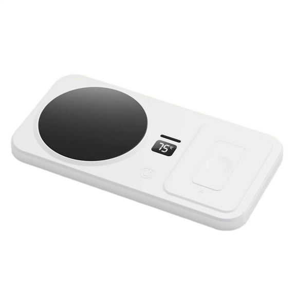 2 in 1 Mug Warmer with 22.5W Wireless Phone Charger, Fast Heating Beverage Heater, Wireless Charging Heating Pad for Desk Bedside, 4H Auto Shut Off Coffee Tea Milk Warmer