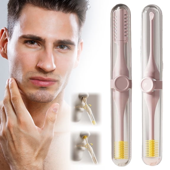 2 in 1 Nasal Cutter, 2026 Upgrade 360° Rotating Nose Trimmer with Double-Sided Blade & Ear Pick, Manual Nostril Removal Travel Tool for Men and Women, Soft Cleaning, Compact and Portable