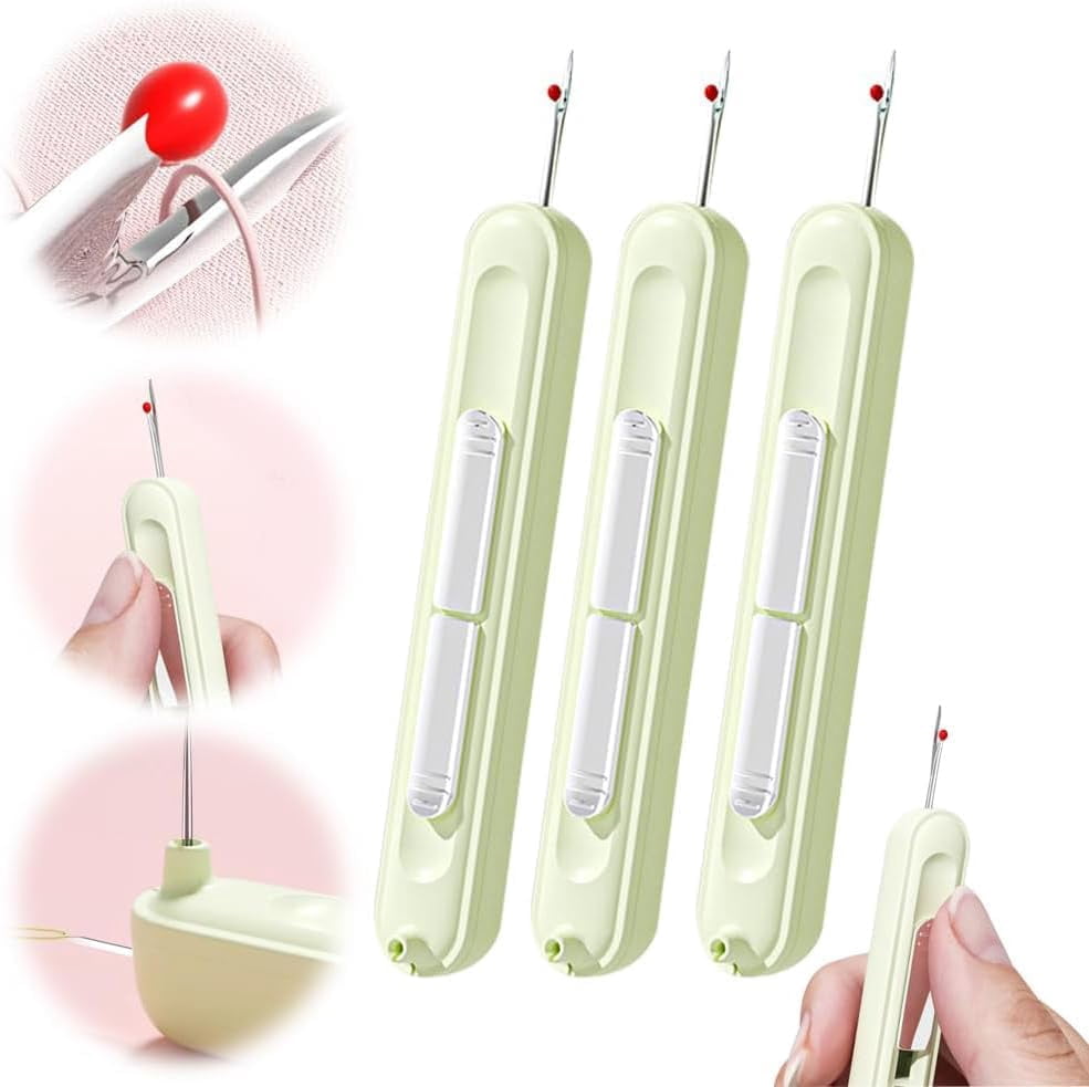 Telescoping Thread Remover 2 in 1 Needle Threader Seam Ripper, 2025 New Retractable Threader Plug ...