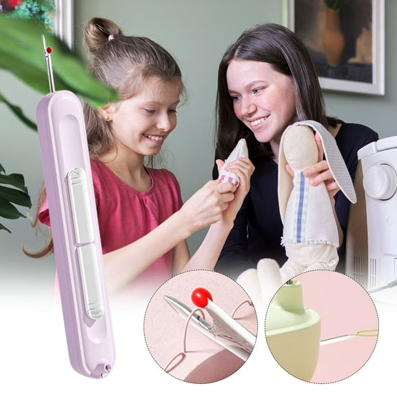 2 in 1 Needle Threader Seam Ripper, Stretchable Sewing Tool Hand Sewing Needle Threader for Hand Sewing,Sewing Seam Thread Remover for Needle Work Patterns and Sewing Clothes