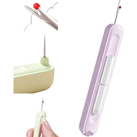 2 in 1 Needle Threaders Seam Ripper,Upgraded Needle Threaders for Hand Sewing Seam Ripper, Automatic Needle Threader Craft Sewing Supplies Sewing Tools