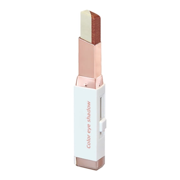 2 In 1 New Dual Color Eyeshadow Stick, Two Color Eye Shadow Stick Glitter Gradient Eye Shadow Sticks, Waterproof Portable Two Tone Eyeshadow Sticks for Eye Make Up Tool