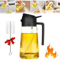 2 In 1 Oil Dispenser And Oil Sprayer, 2in1 Glass Olive Oil Dispenser Bottle, 2 In 1 Olive Oil Dispenser And Oil Sprayer, Oil Sprayer For Cooking 2 In 1, Oil Dispenser Bottle Spray And Pour (1Pc)