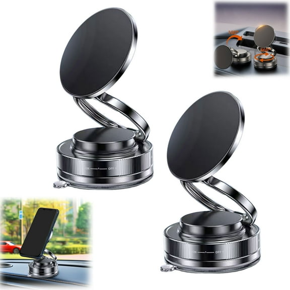 2/1 PCS 2025 Vacuum Adsorption Bracket, 360 Adjustable Vacuum Phone Holder, Rotation Suction Cup Phone Holder