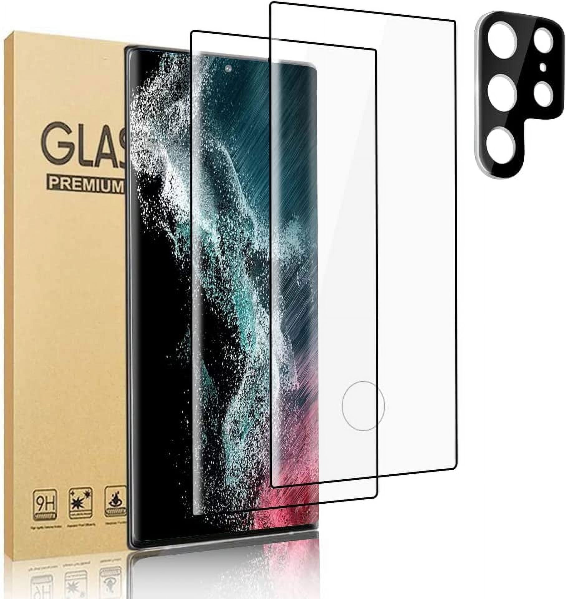 2+1 Pack] Galaxy S22 Ultra Screen Protector Tempered Glass with