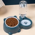 thumbnail image 1 of 2 in 1 Pet Bowls and Automatic Waterer, Cat Food Bowl, Inclined Design with Separate Compartments, Non-Slip Silicone Base, Durable Food-Grade for Comfortable, Clean, and Easy Daily Feeding, 1 of 7