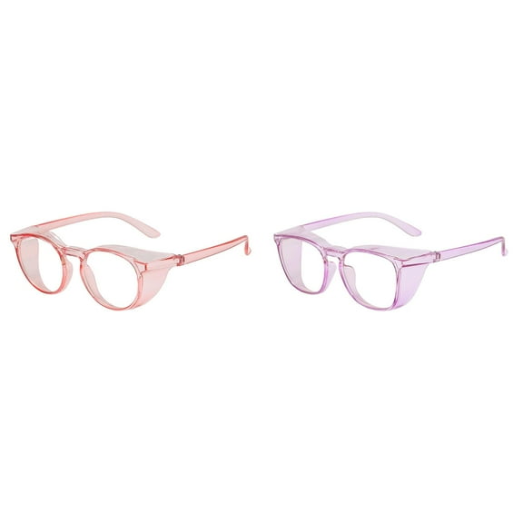 2/1 Pieces Safety Glasses Goggles for Women Girls Anti-Fog Glasses Protective Eyewear Clear Glasses Safety Goggles Scratch Resistant Regular Protective Eyewear