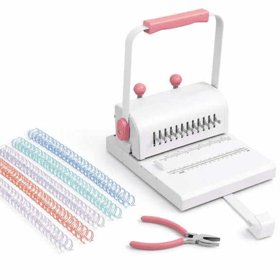 2:1 Pitch Portable Book Binding Kit with 10 5/8" Wires and Plier for DIY Journals