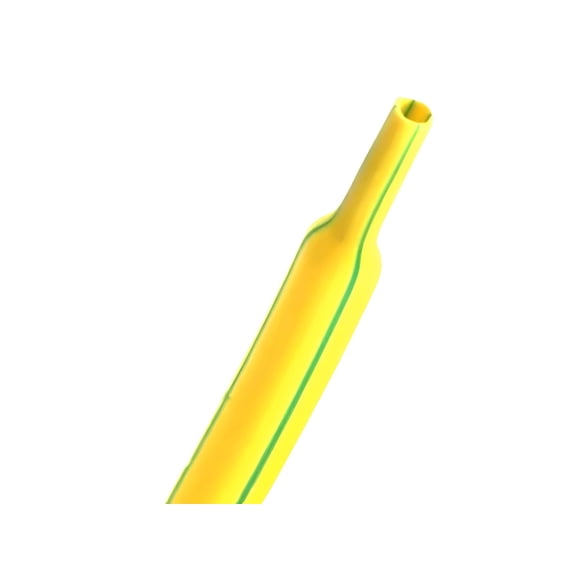 2:1 Polyolefin Heat Shrink Tubing - 1/2" Inside Diameter - 200' Length - Yellow / Green