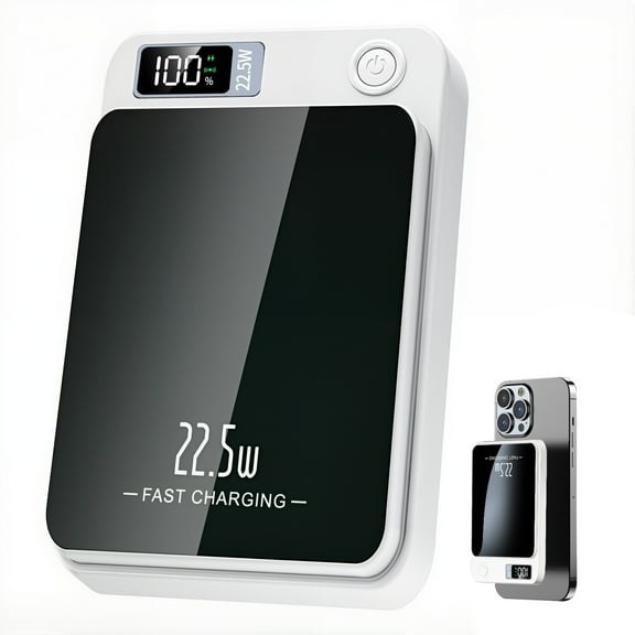 Magnetic Wireless Power Bank,10000mAh Portable Charger 22.5W Phone Battery Bank with LED Power Display Suitable for Outdoor Emergency Backup Power Compatible with iPhone 12 and Above Series