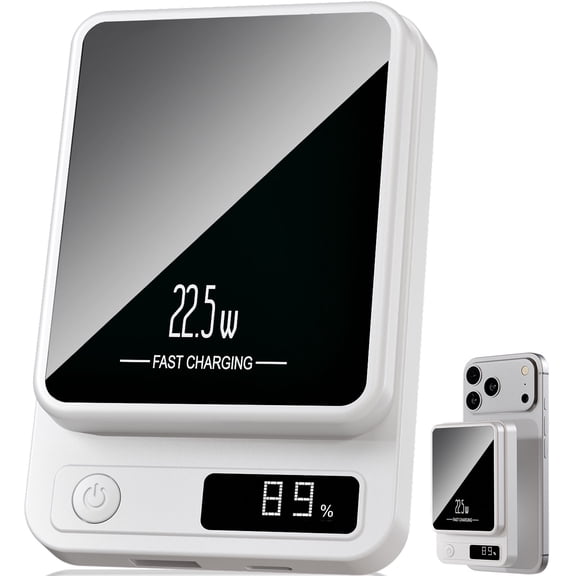 Magnetic Wireless Power Bank,10000mAh Portable Charger 22.5W Phone Battery Bank with LED Power Display Suitable for Outdoor Emergency Backup Power Compatible with iPhone 12 and Above Series