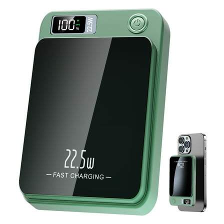 Magnetic Wireless Portable Charger for iPhone/iWatch Charger,10000mAh Power Bank with Display,22.5W Fast Charging Travel Battery Pack Compatible with iPhone,Watch,Samsung,Phone Wireless Charger