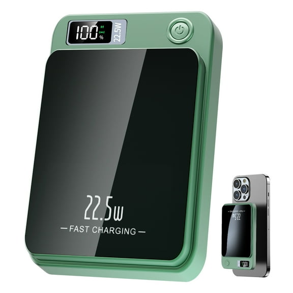 Magnetic Wireless Portable Charger for iPhone/iWatch Charger,10000mAh Power Bank with Display,22.5W Fast Charging Travel Battery Pack Compatible with iPhone,Watch,Samsung,Phone Wireless Charger