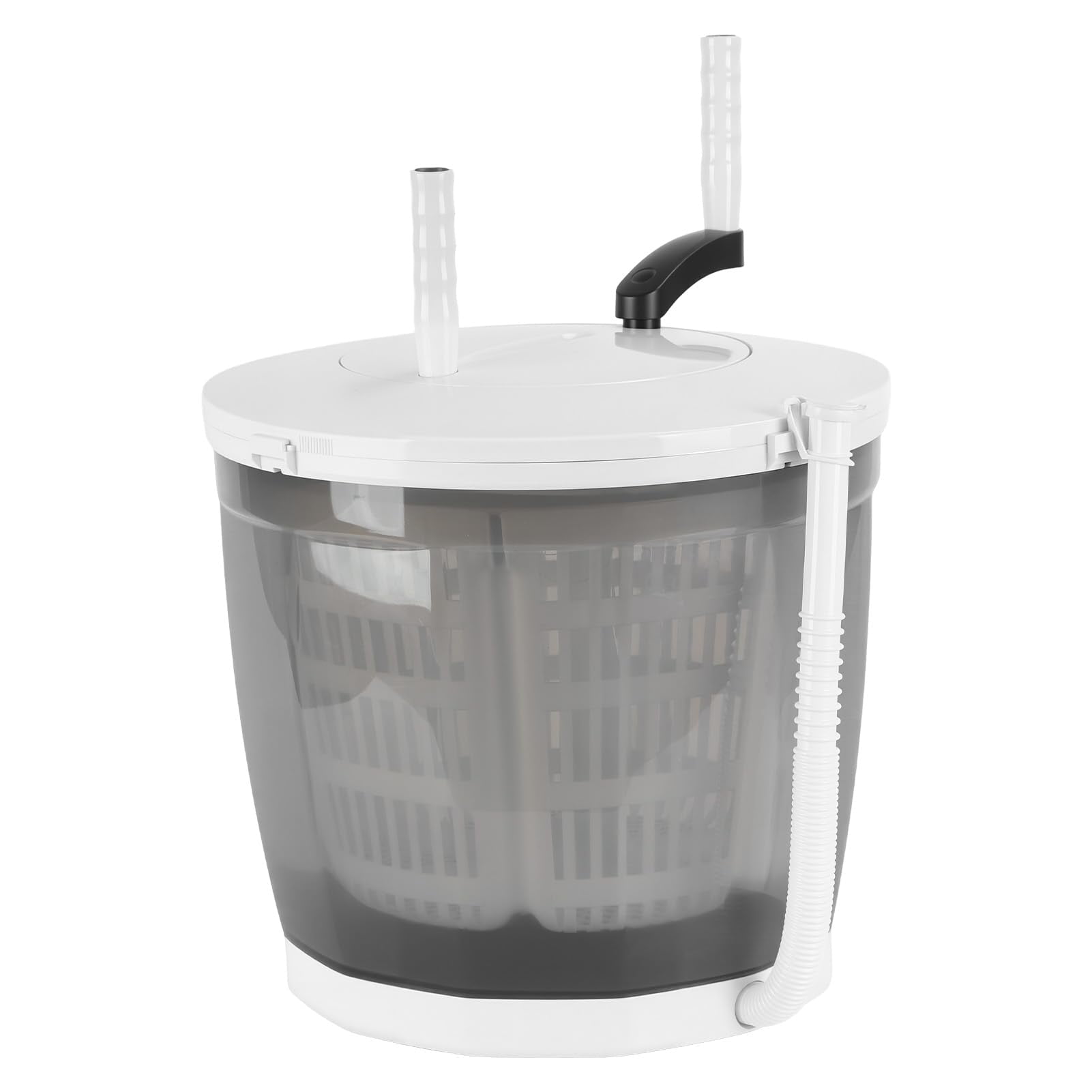 2 in 1 Portable Manual Washing Machine,No Electricity Needed, Suction Cup Base,4.4lbs Wash Capacity,Portable Washer & Spin Dryer for Camping, Dorm, Travel