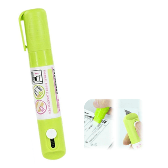 2 in 1 Privacy Wipe Box Cutter, Thermal Ink Remover, Water-Based Thermal Paper Eraser Pen, One Smear Printed Text Covering for Documents, Labels, Packages, Shipping Addresses
