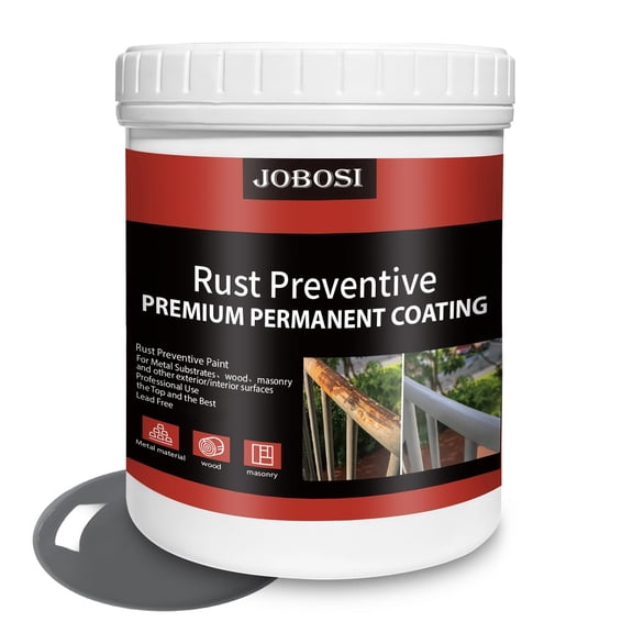 2 in 1 Rust Converter & Metal Primer 32 FL Oz Grey Paint - Eco-Friendly Anti-Corrosion Coating for Cars, Metal, Tools & Outdoor Furniture | Quick-Drying, Low VOC