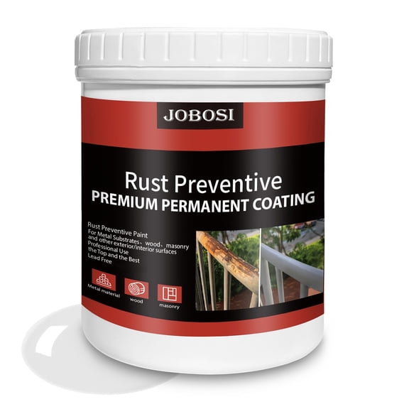 2 in 1 Rust Converter & Metal Primer 32 FL Oz White Paint - Eco-Friendly Anti-Corrosion Coating for Cars, Metal, Tools & Outdoor Furniture | Quick-Drying, Low VOC