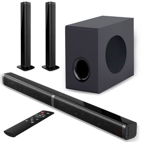 2 in 1 Separable Sound Bar for Smart TV with Subwoofer, Bluetooth 5.0 Surround Sound System for TV, 80W 37 Inch Soundbar for Home Theater, ARC/Optical/USB & Remote TV Speakers, 6 EQ Modes