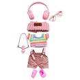 thumbnail image 1 of 2/1 Sets 7 Pcs Doll Clothes Set(NO Doll), Dolls Outfit Set for 17cm Dolls Sweaters Pants Shoes Headphone Doll Clothing Accessories for Dress Up, 1 of 7