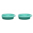 thumbnail image 1 of 2 in 1 Silicone Body Scrubber and Shampoo Brush, Double Sided Shower Scrubber Loofah, Exfoliating Bath Brush with Scalp Massager for Sensitive Skin Women Men Rapid Foaming Spa Gift, 2Pcs, 1 of 9