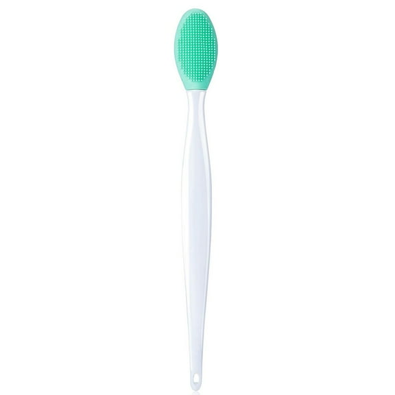 2 in 1 Silicone Lip & Nose Scrubber Brush Reusable Double-Sided Facial Cleaning Tool Gentle Blackhead Removal, Pore Cleanser & Exfoliator Facial Massaging for Men Women,Green